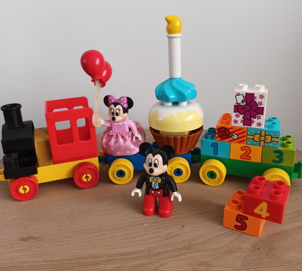 LEGO DUPLO Mickey & Minnie Verjaardagstrein, Ophalen of Verzenden, Zo goed als nieuw, Overige merken