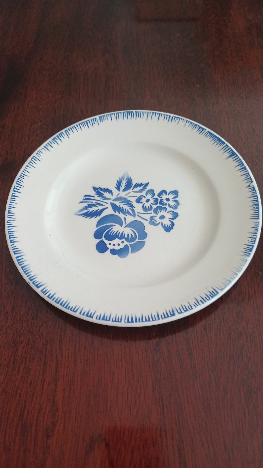5 bordjes blauwe bloem digoin, Ophalen of Verzenden