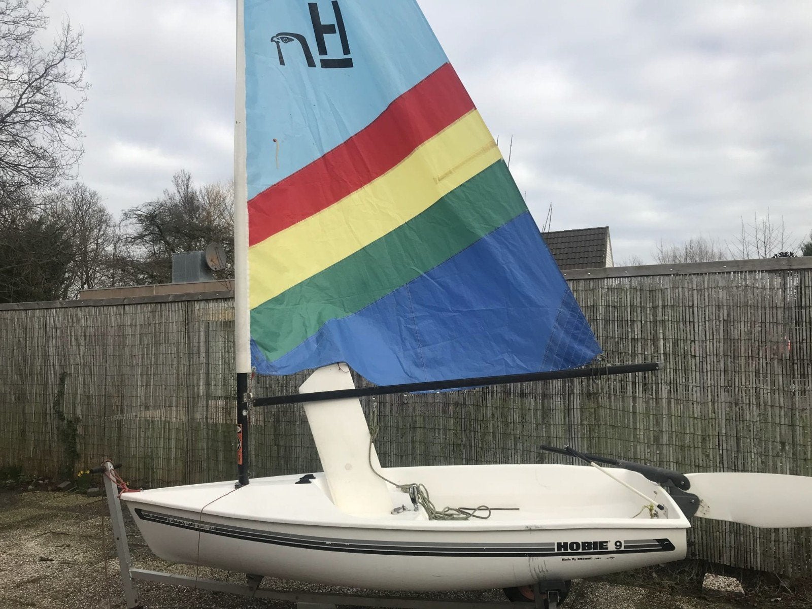 Hobie 9 Zeilbootje met Trailer - Prima Staat, Watersport en Boten, Ophalen, Gebruikt