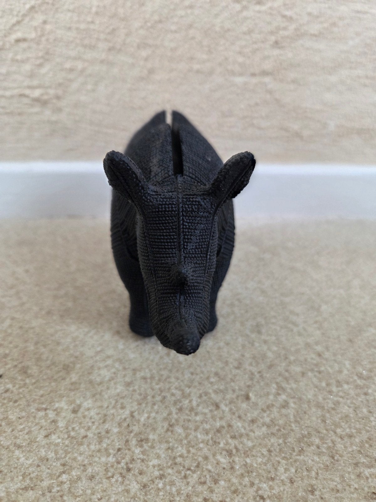 Zwarte neushoorn kaartenhouder (van Loods 5), Huis en Inrichting, Woonaccessoires | Schilderijen, Tekeningen en Foto's, Ophalen of Verzenden