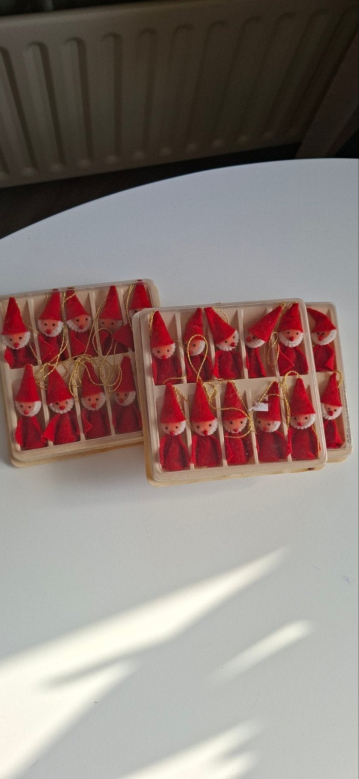 vintage wol vilten kersthangers, afa wol miniaturen, Ophalen of Verzenden