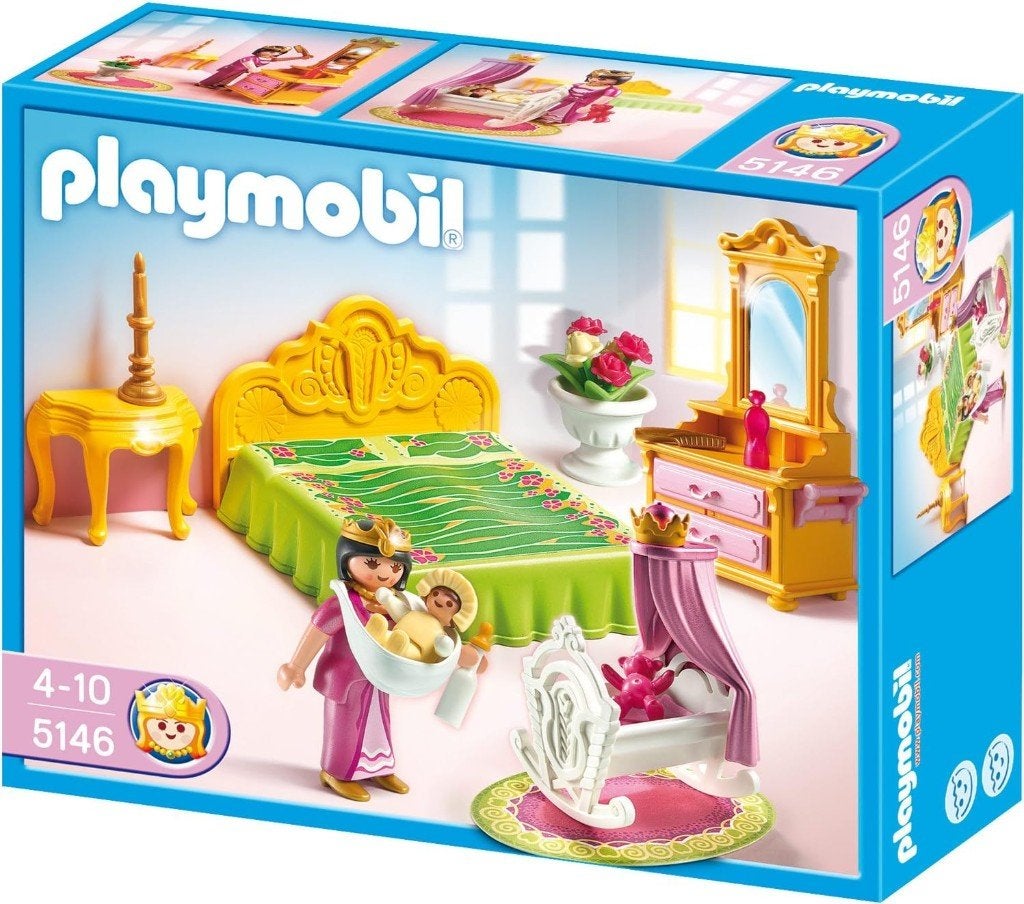 Playmobil Koninklijke Slaapkamer met Wieg (2 sets!), Gebruikt, Complete set, Overige typen, Ophalen of Verzenden