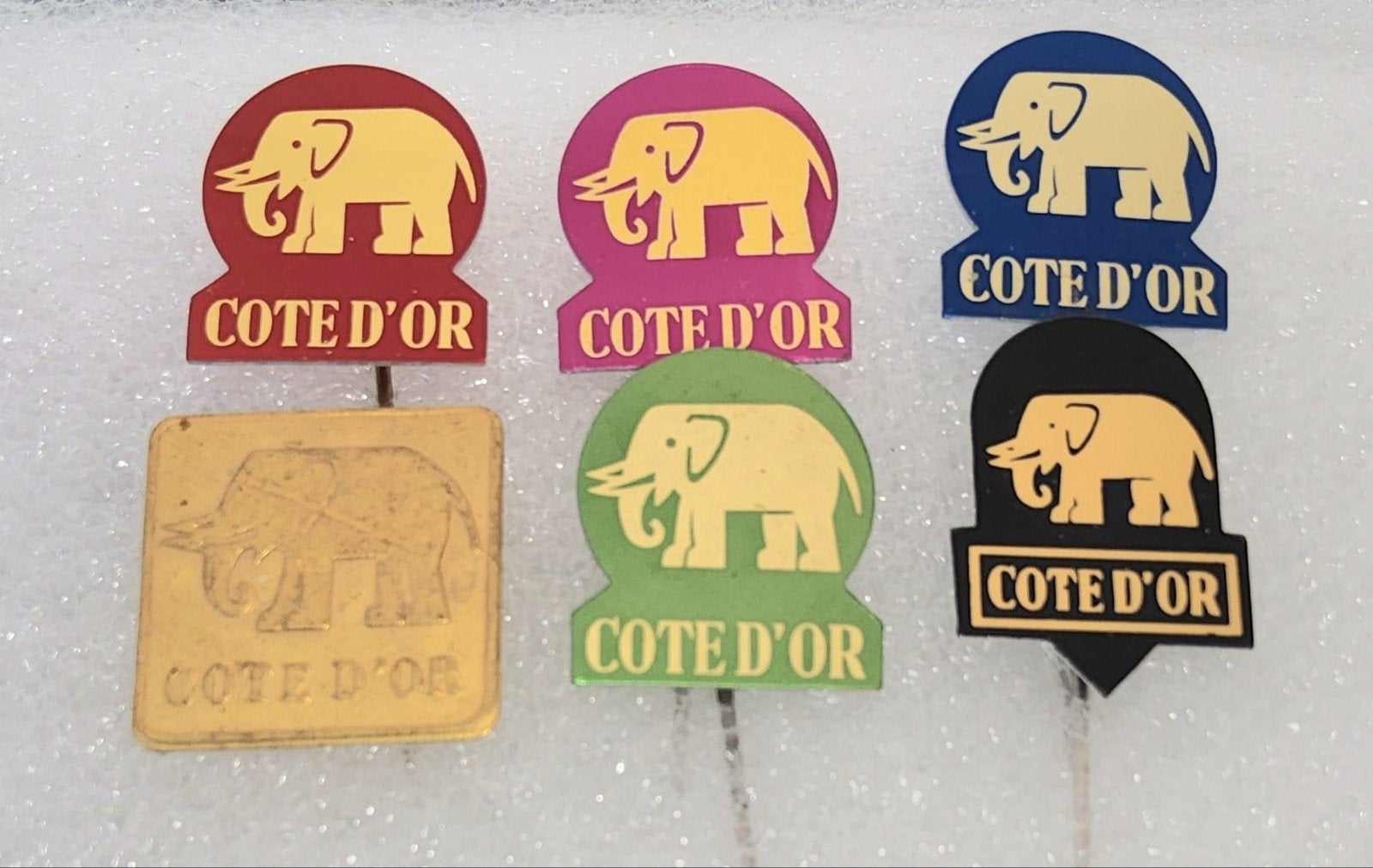 6 Côte d'Or Speldjes, Verzamelen, Speldjes, Pins en Buttons, Gebruikt, Speldje of Pin, Overige onderwerpen, Ophalen of Verzenden