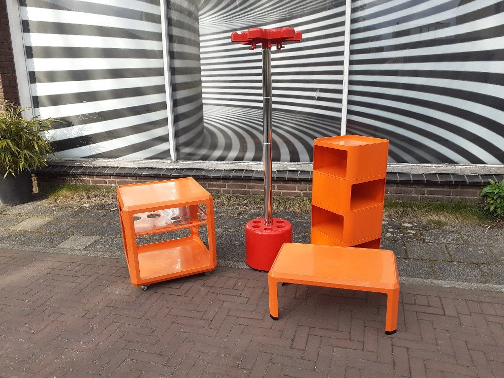Velca legnano kapstok paraplubak rood jaren 70 design retro, Velca, Kunststof, Gebruikt, ?