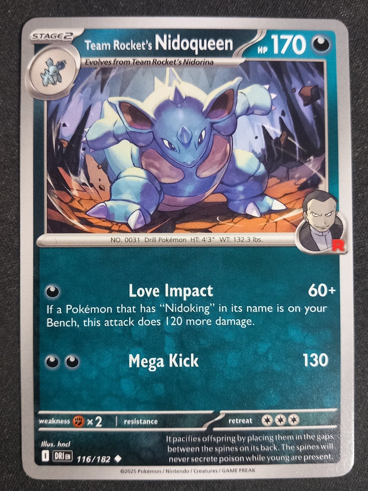 Team Rocket's Nidoqueen 116/182 Destined Rivals Excellent, Verzenden, Zo goed als nieuw, Losse kaart