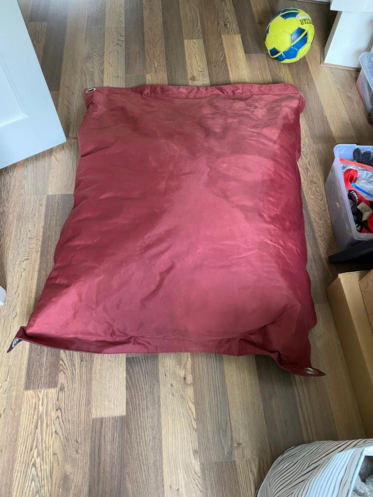 Zitzak zwart rood herwasbaar, Ophalen, Gebruikt, Rood