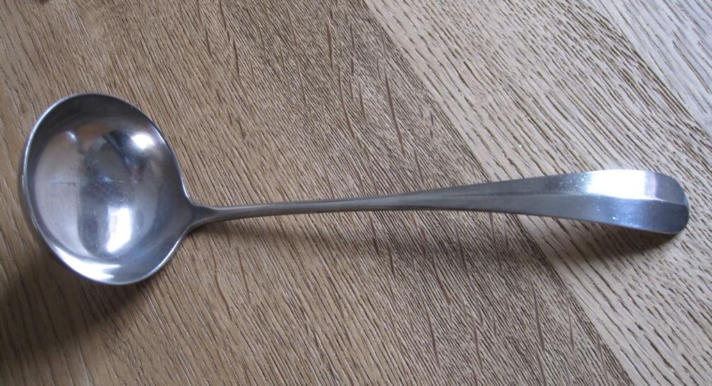 Zwaar verzilverde soeplepel, Ophalen of Verzenden
