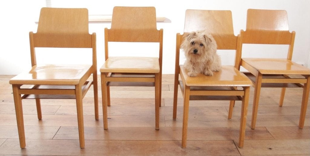 Vintage Design houten stoelen met plaats voor je tijdschr, Ophalen, Gebruikt, Bruin, Landelijk, Vintage, Traditioneel