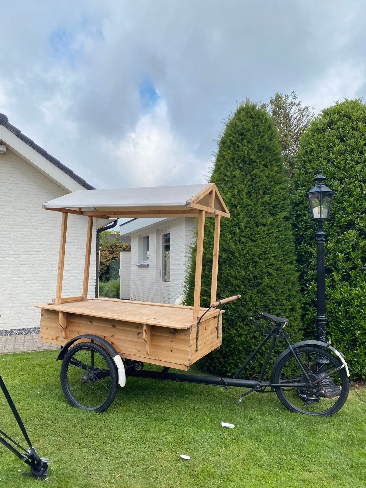 Unieke vintage bakfiets in zeer goede staat, Ophalen, Gebruikt, 4 kinderen of meer