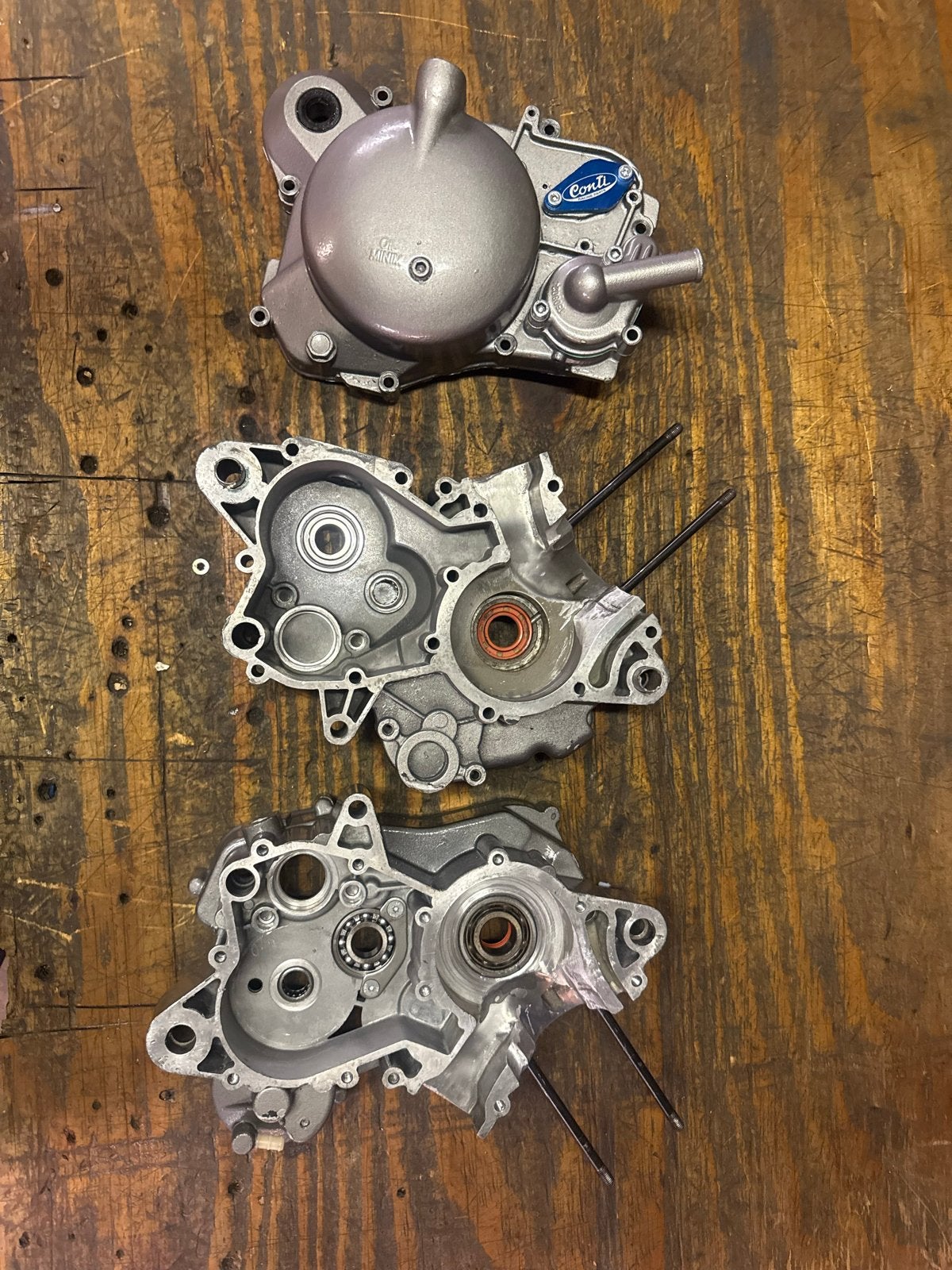 Derbi carter set - Gefreesd voor 45mm lange slag krukas, Gebruikt, Derbi, Blok, Derbi