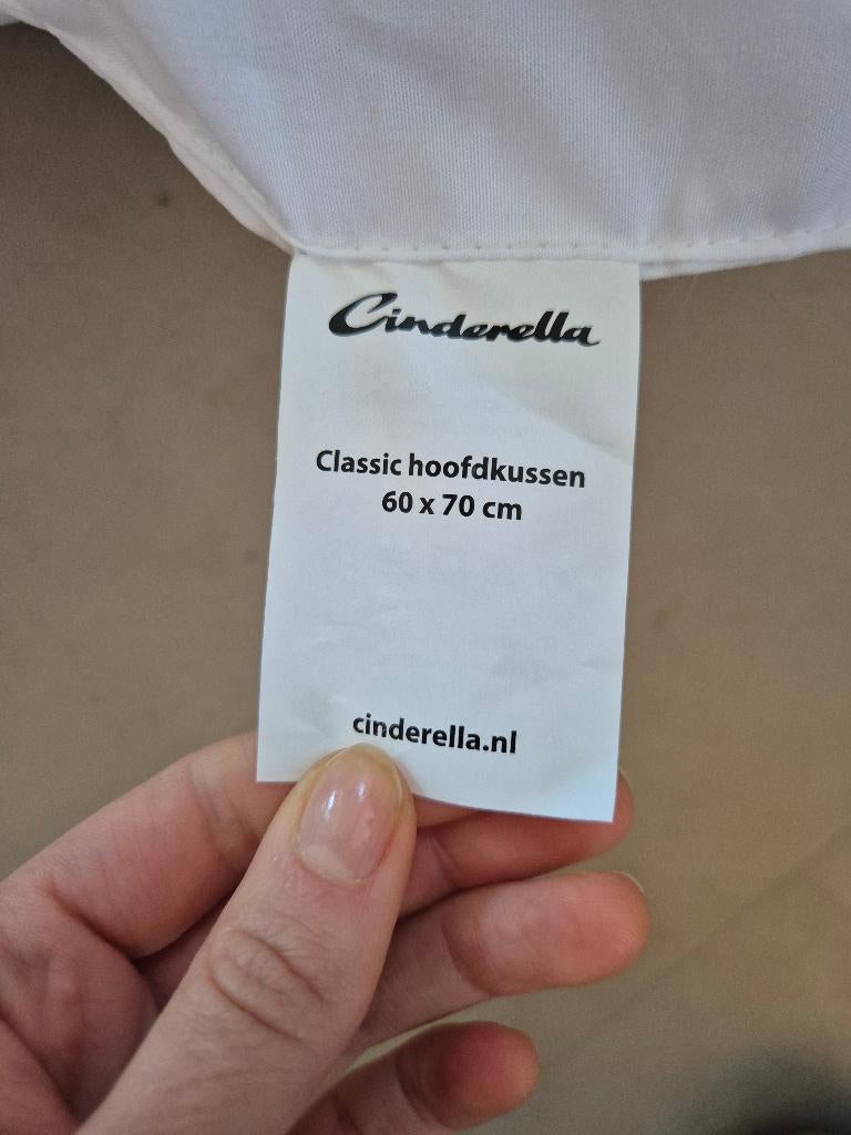Hoofdkussen Cinderella, Eenpersoons, Wit, Nieuw, Ophalen of Verzenden