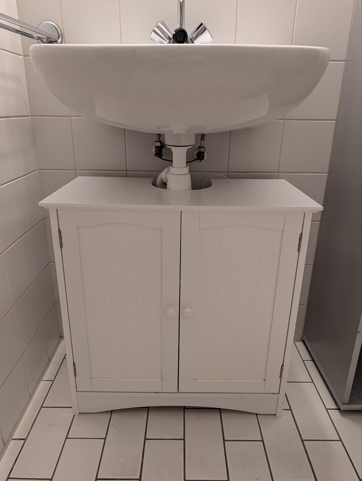 Witte wastafelkast - gebruikt - gratis, Ophalen, Gebruikt, 50 tot 100 cm, Minder dan 100 cm