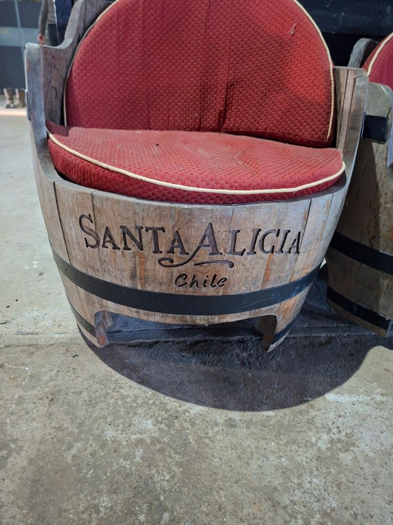 Unieke wijnvatstoelen en tafelset - Santa Alicia, Ophalen of Verzenden