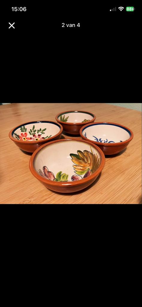 Portugese terracotta schaaltjes/kommen, Ophalen, Rond