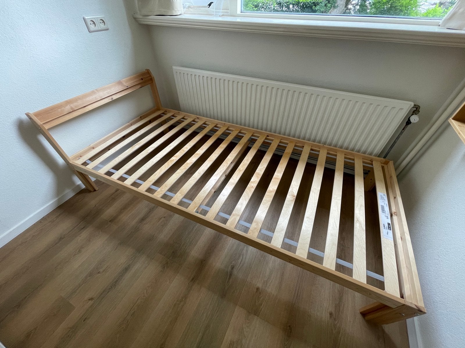 GRATIS houten IKEA eenpersoonsbed, Ophalen, Gebruikt, 90 cm, Eenpersoons