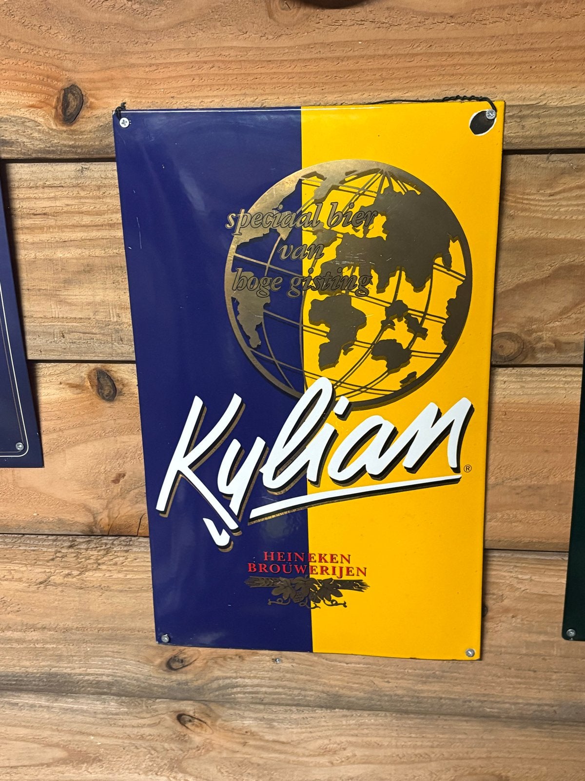 Kylian emaille reclamebord - Speciaalbier van hoge gisting, Ophalen of Verzenden
