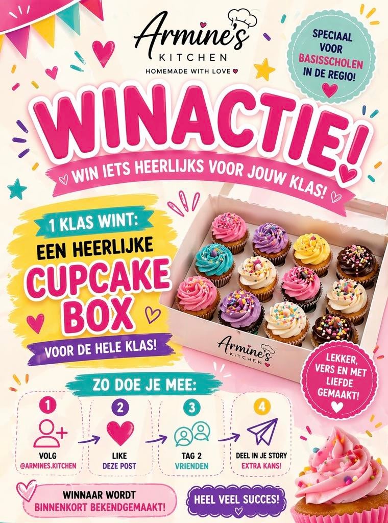 Winactie: Cupcake Box voor Basisscholen in de Regio!, Ophalen of Verzenden, Nieuw