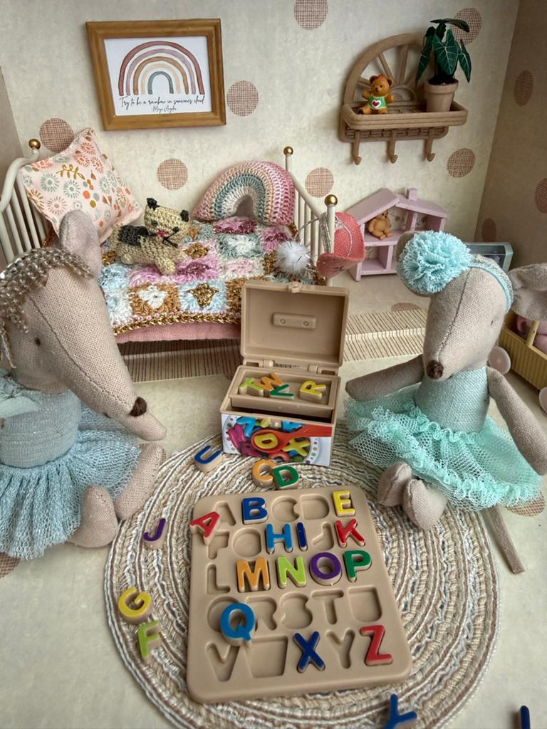 Puzzel set voor Maileg met afsluitbaar koffertje, Ophalen of Verzenden, Poppenhuis