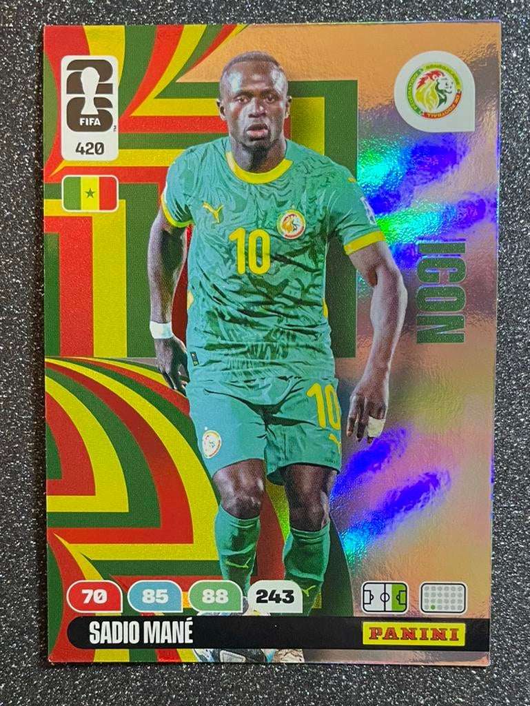 Panini Fifa WORLD CUP 2026    ICON    SADIO MANÉ    SENEGAL, Verzenden, Zo goed als nieuw, Plaatje