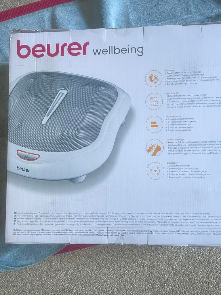 Beurer FM 60 Shiatsu Voetmassageapparaat met Warmtefunctie, Ophalen, Nieuw, Apparaat