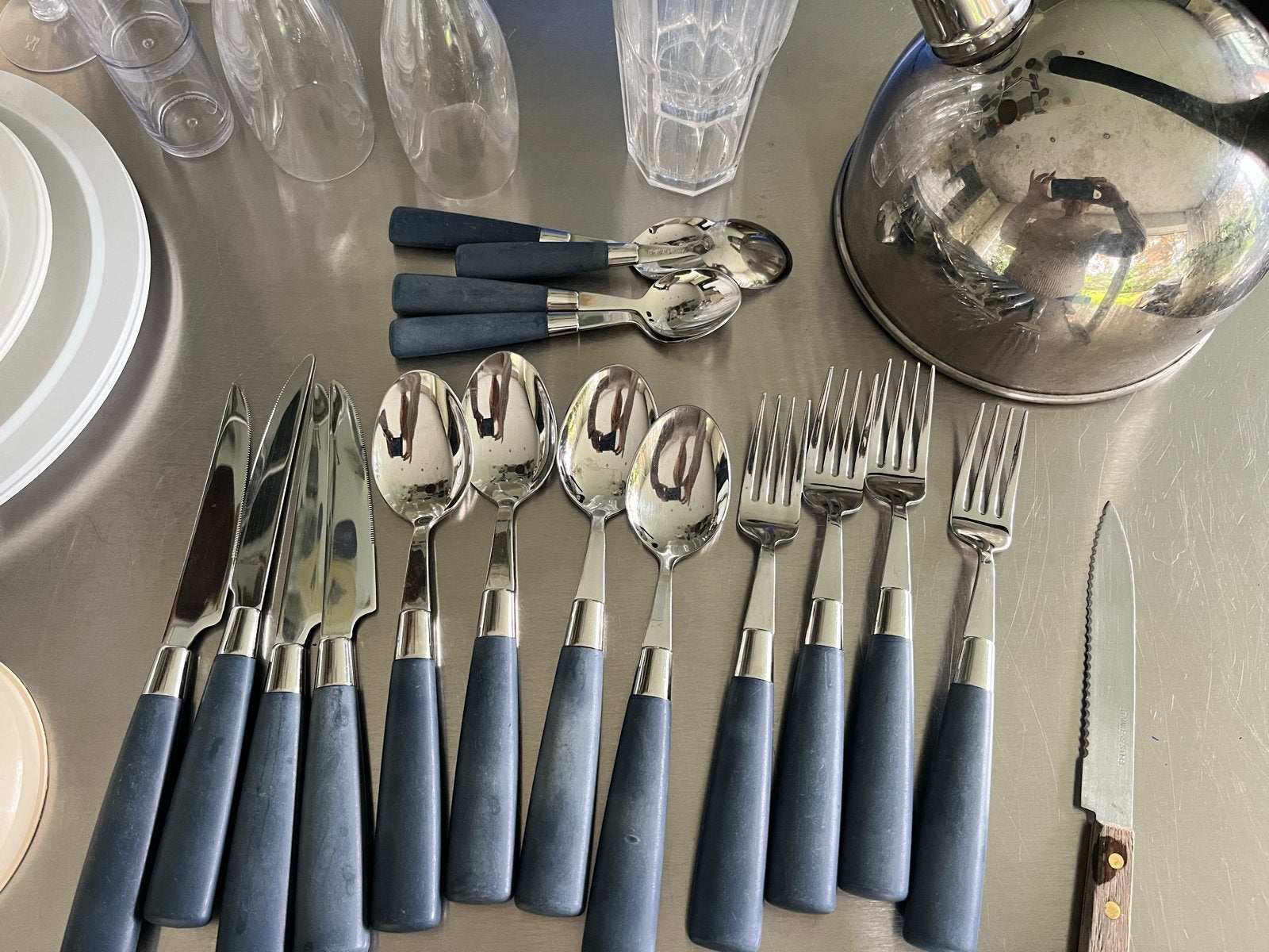 Complete campinguitrusting: servies, wc, waterzak, koffiepot, Ophalen, Gebruikt
