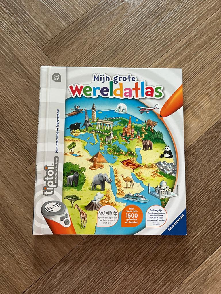 Mijn Grote Wereldatlas - Tiptoi Ravensburger, Ophalen of Verzenden, Zo goed als nieuw