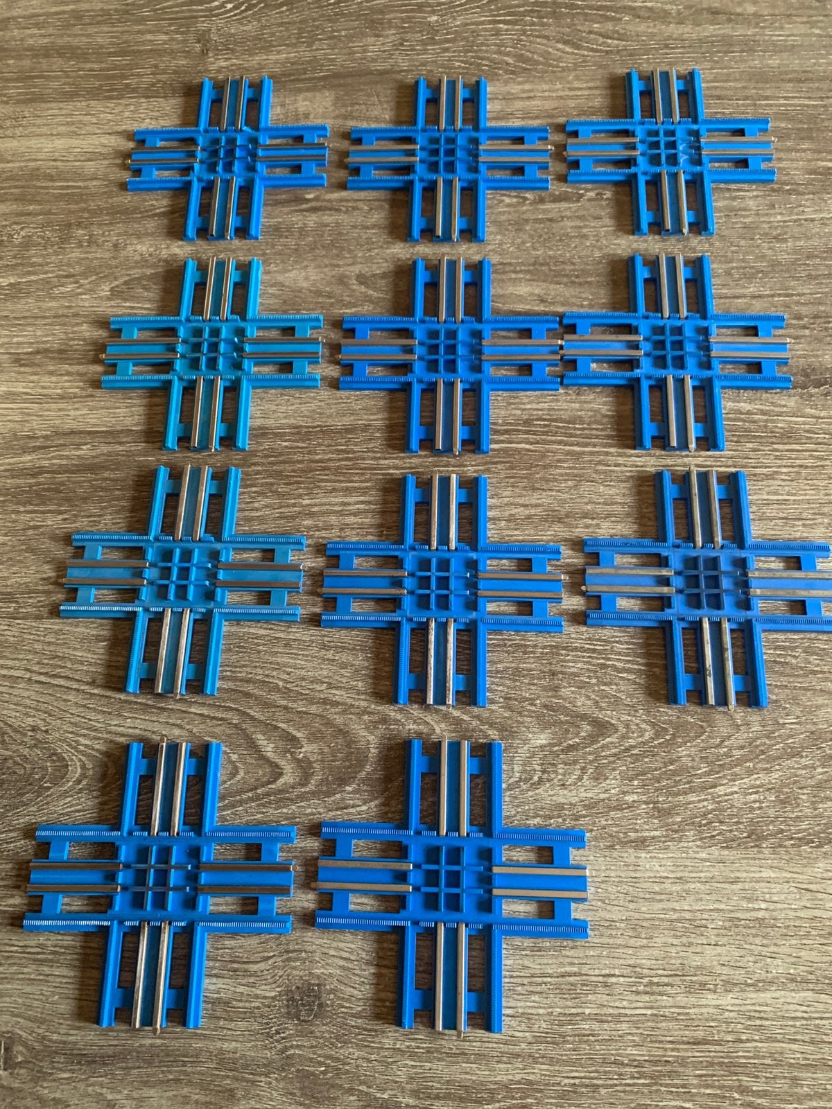 11 kruisingen voor lego trein blauw spoor 12v, Ophalen of Verzenden, Gebruikt
