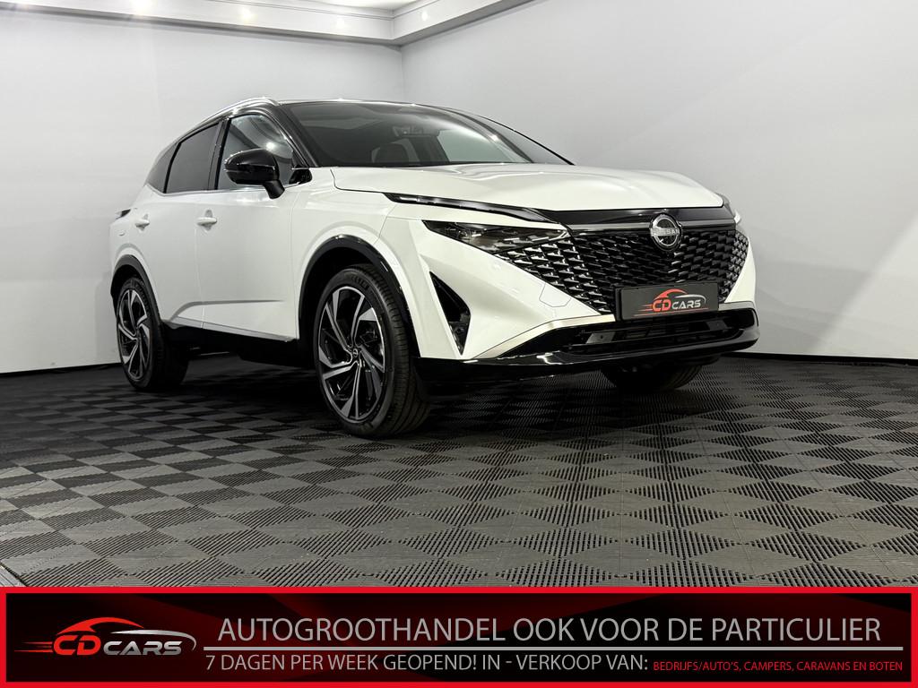 Nissan QASHQAI 1.3 MHEV Xtronic Tekna Plus Panoramadak, 360, Gebruikt, 4 cilinders, Wit, Bedrijf