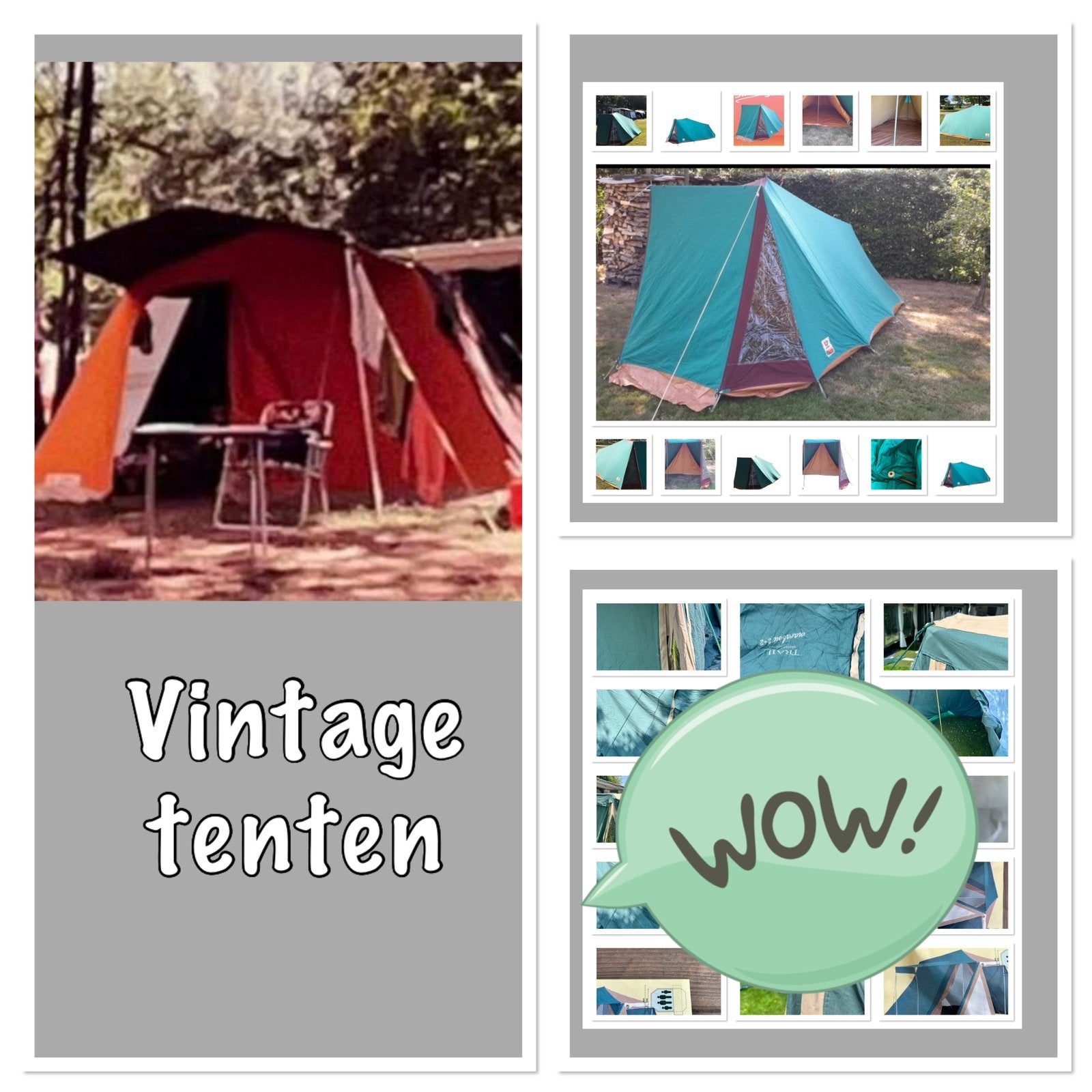 Verschillende tenten voor 55 euro per stuk, Caravans en Kamperen, Ophalen of Verzenden, Zo goed als nieuw, Tot en met 2