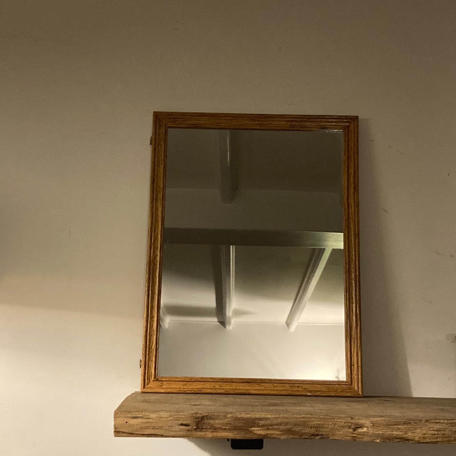 Vintage spiegel 30x40 cm - Klassieke houten lijst, Ophalen of Verzenden