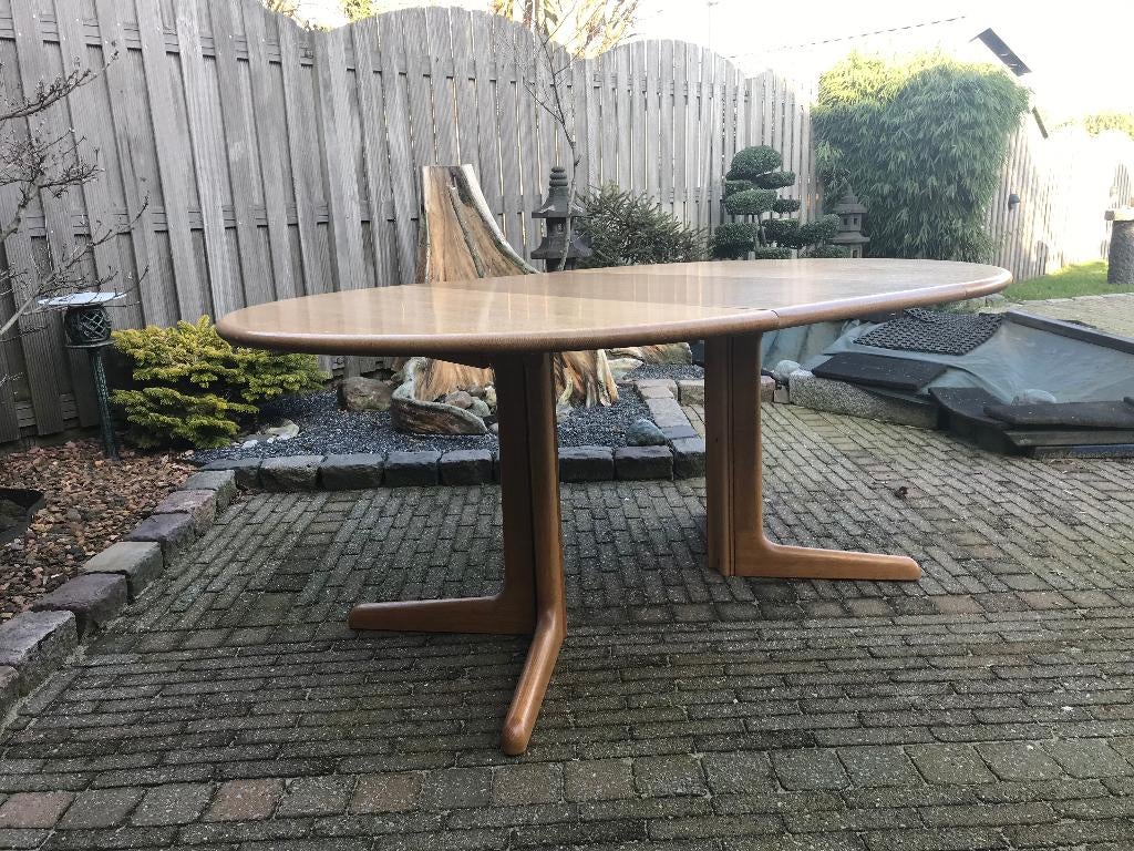 Gudme ronde ovale uitschuifbare tafel deens design eiken, Ophalen of Verzenden