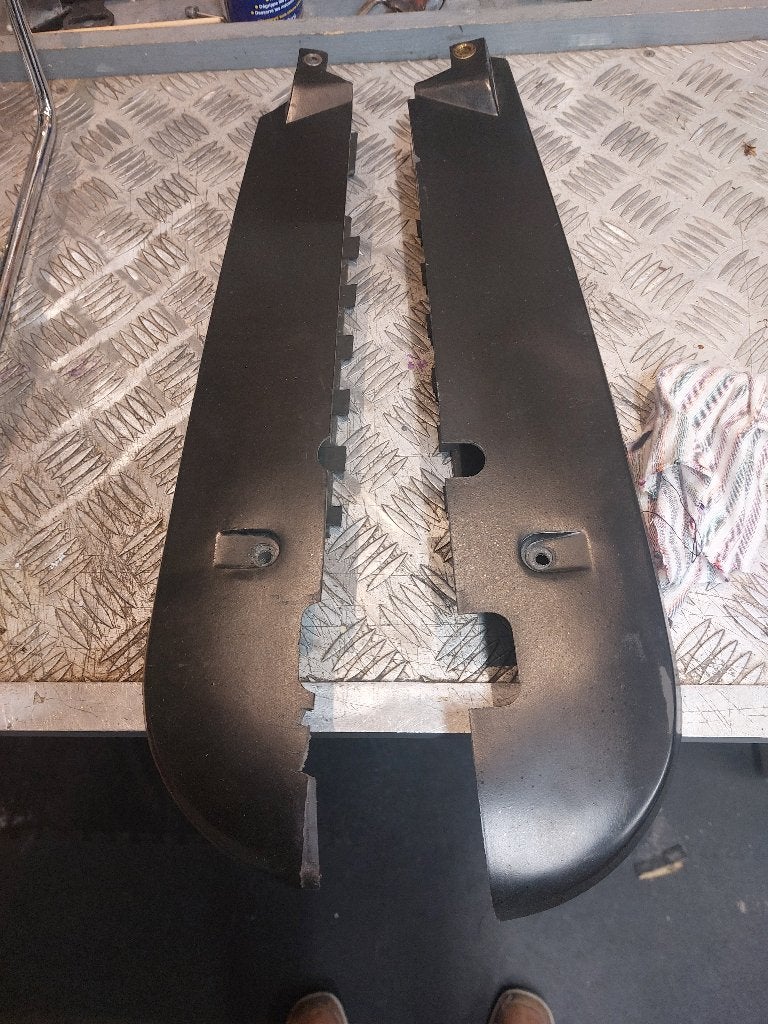 Zwarte zijpanelen voor motorfiets, Ophalen, Gebruikt, Frame