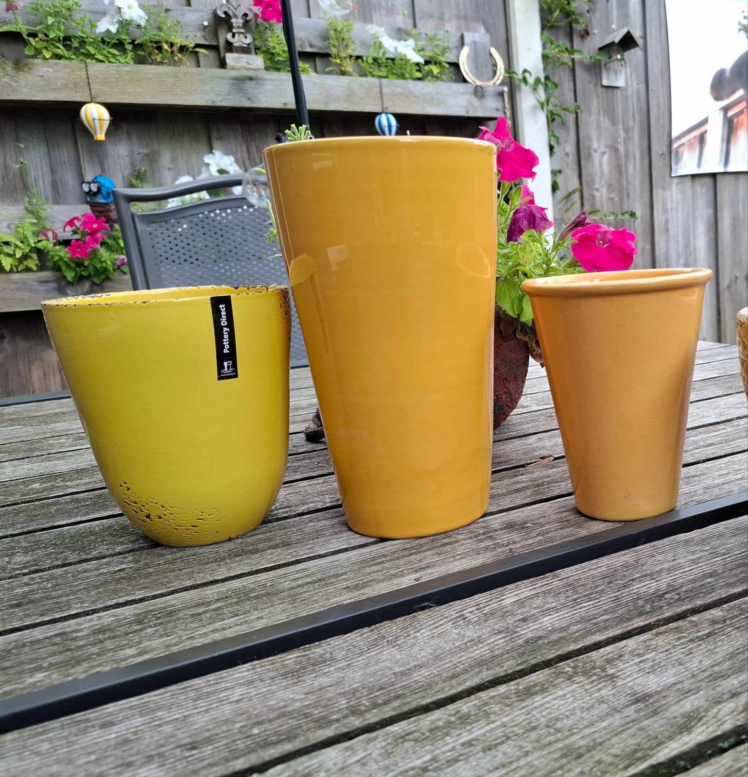 gele bloempotten, Tuin en Terras, Ophalen of Verzenden