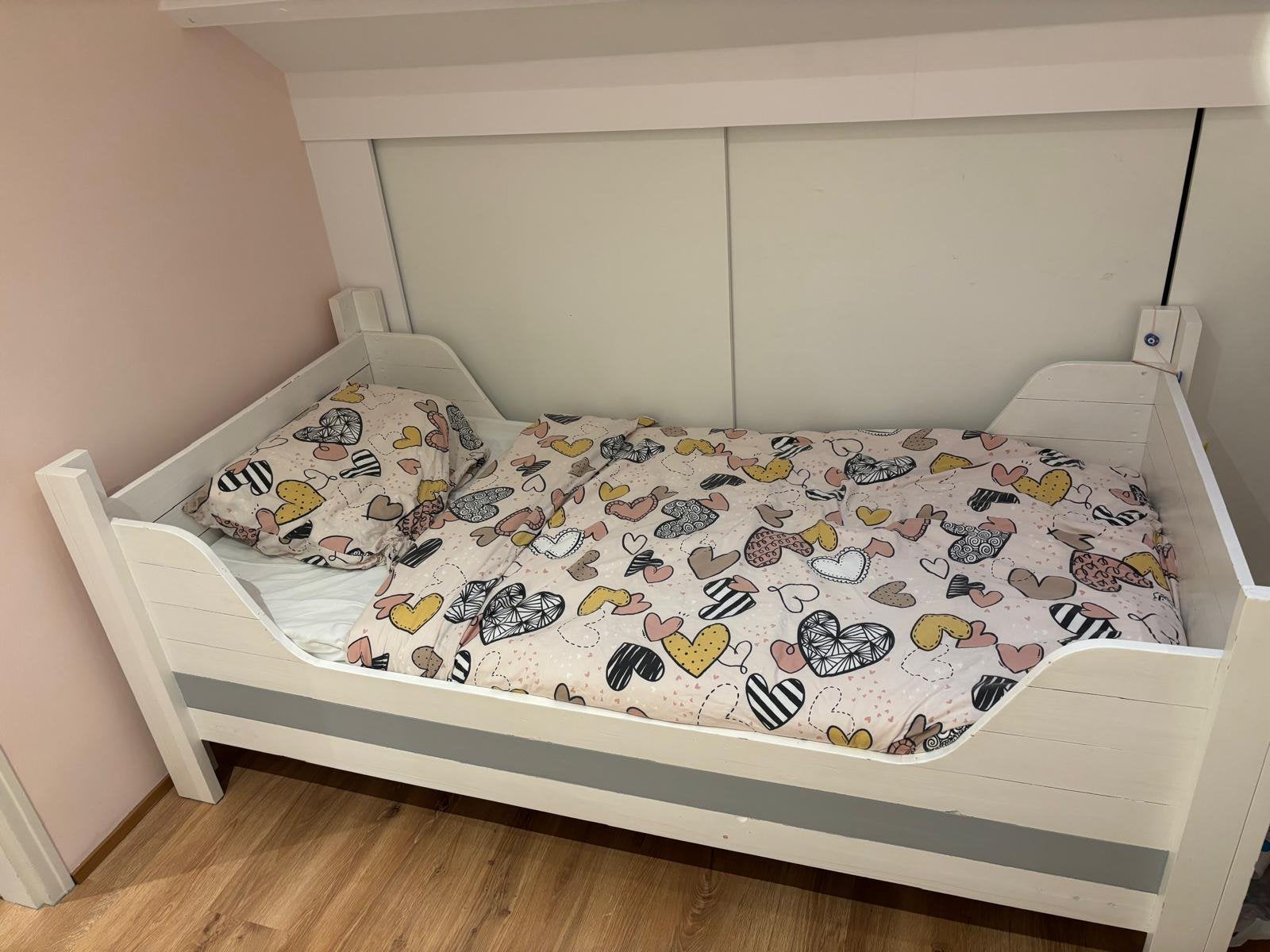 Kinderbed met matras, 90 cm, Eenpersoons, Wit, Ophalen of Verzenden