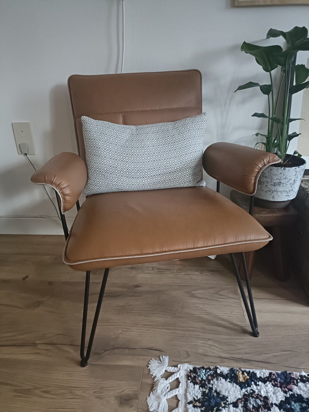 Goossens Fauteuil, Ophalen, 75 tot 100 cm, Zo goed als nieuw, Metaal