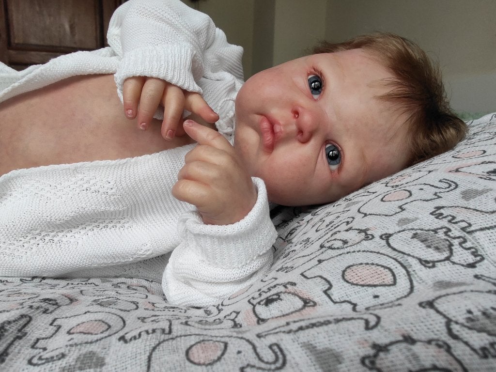 Reborn Baby Paris Adrie Stoete, Ophalen of Verzenden, Nieuw, Babypop, Levensecht of Reborn
