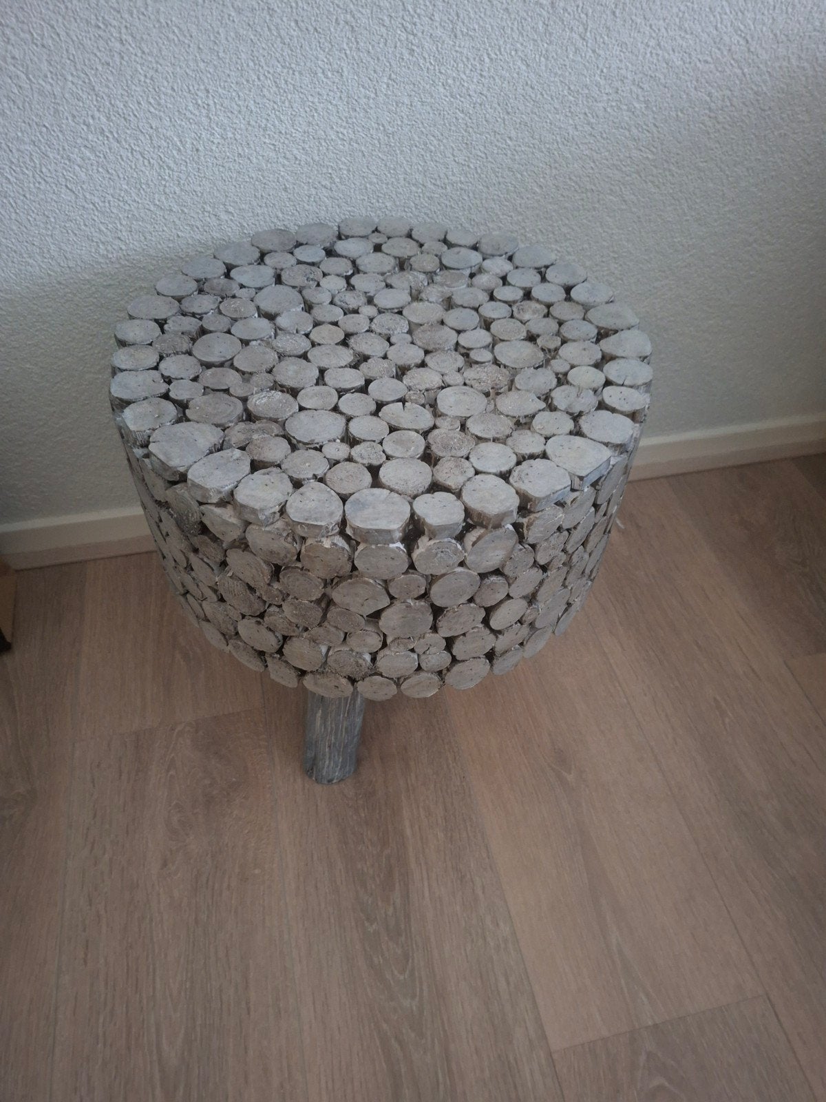 bijzettafeltje/krukje, Ophalen, Rond, Hout