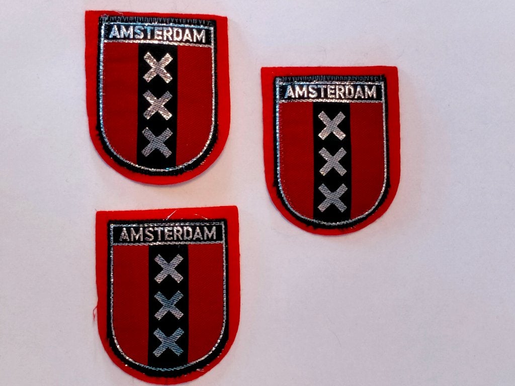 Amsterdam stad logo kleding embleem vintage patch 2, Ophalen of Verzenden, Nieuw