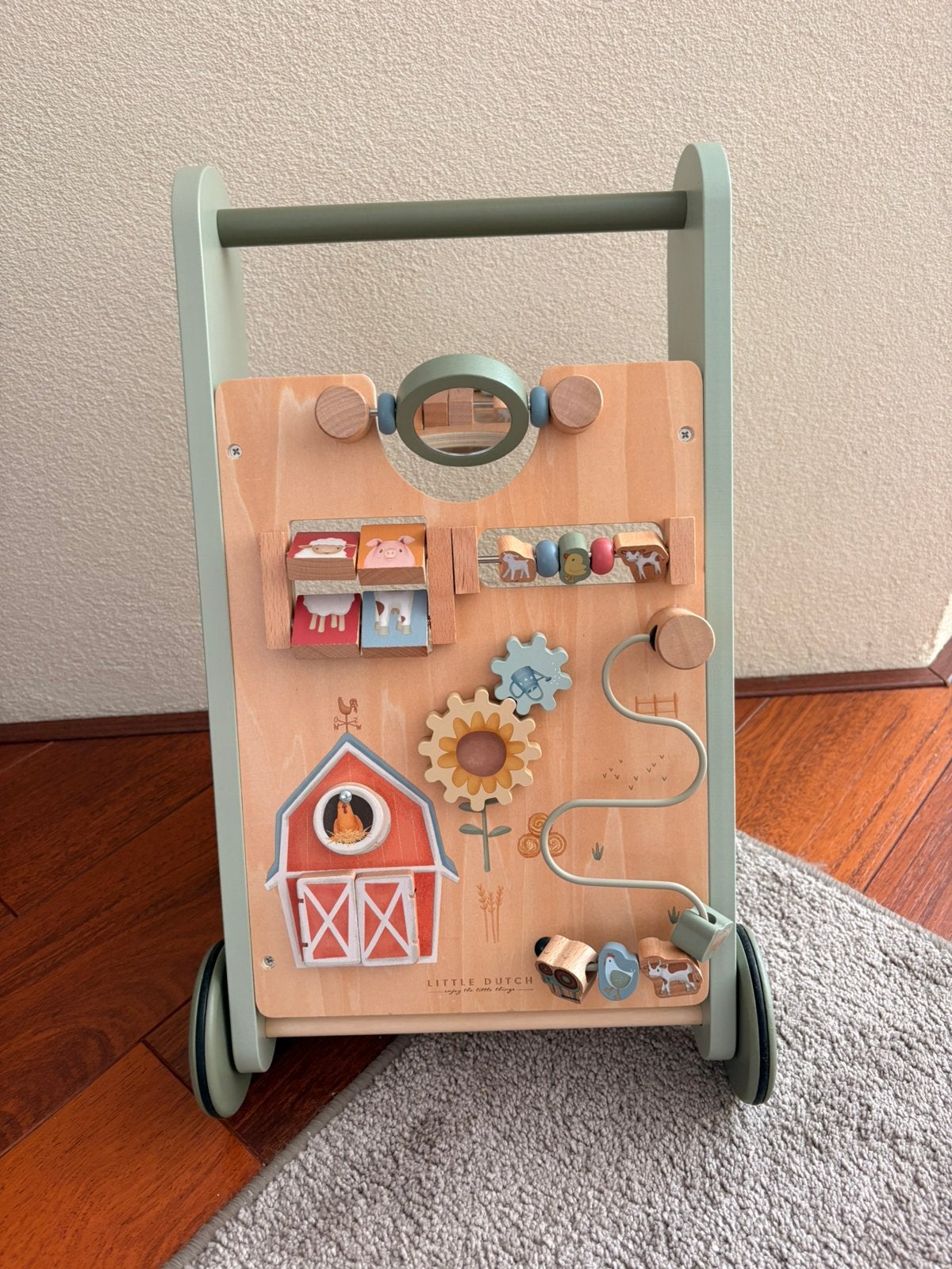 Loopkar little dutch, Kinderen en Baby's, Speelgoed | Houten speelgoed, Ophalen, Zo goed als nieuw, Duw- of Trekspeelgoed