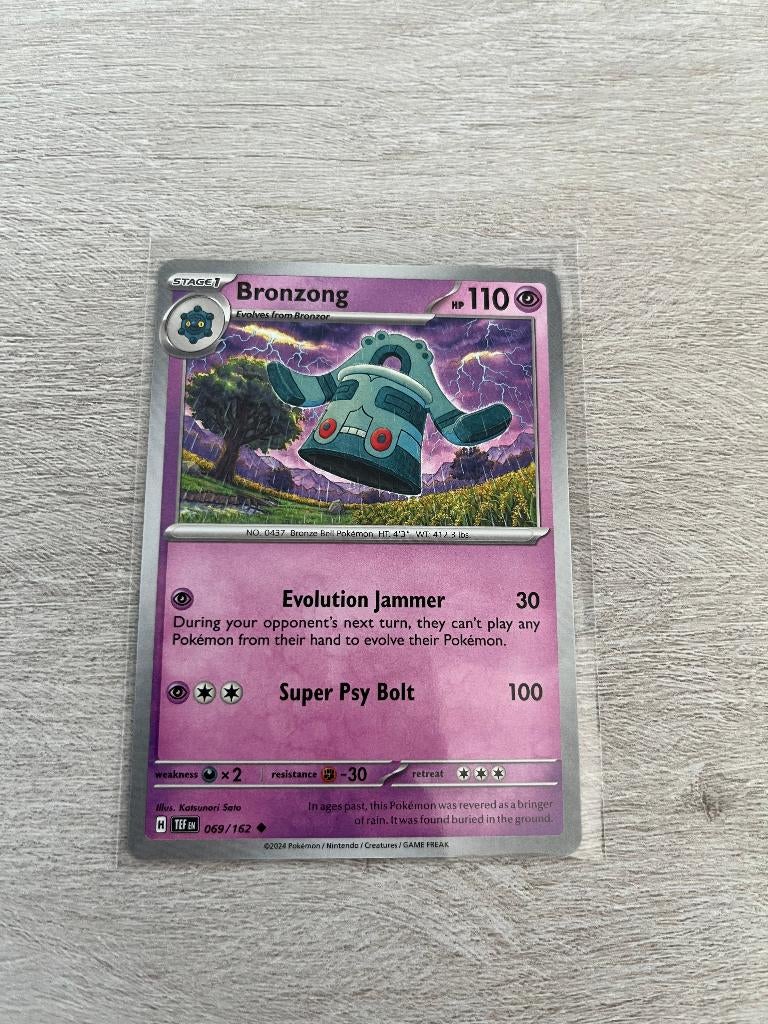Bronzong 069/162 Temporal Forces - Pokémon Kaart, Ophalen of Verzenden, Nieuw, Losse kaart