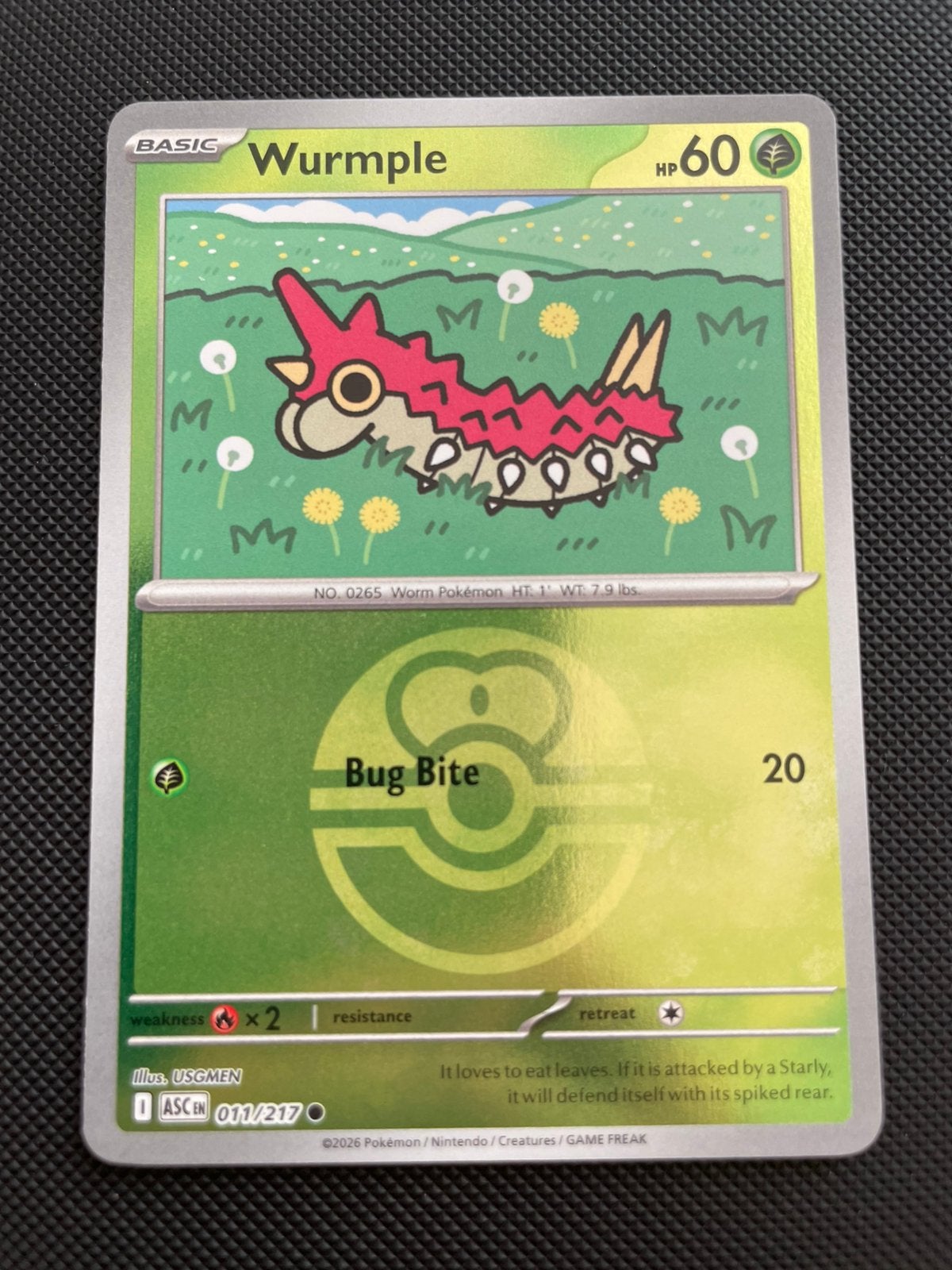 Wurmple 011/217 Reverse Holo Love Ball Ascended Heroes, Verzenden, Zo goed als nieuw