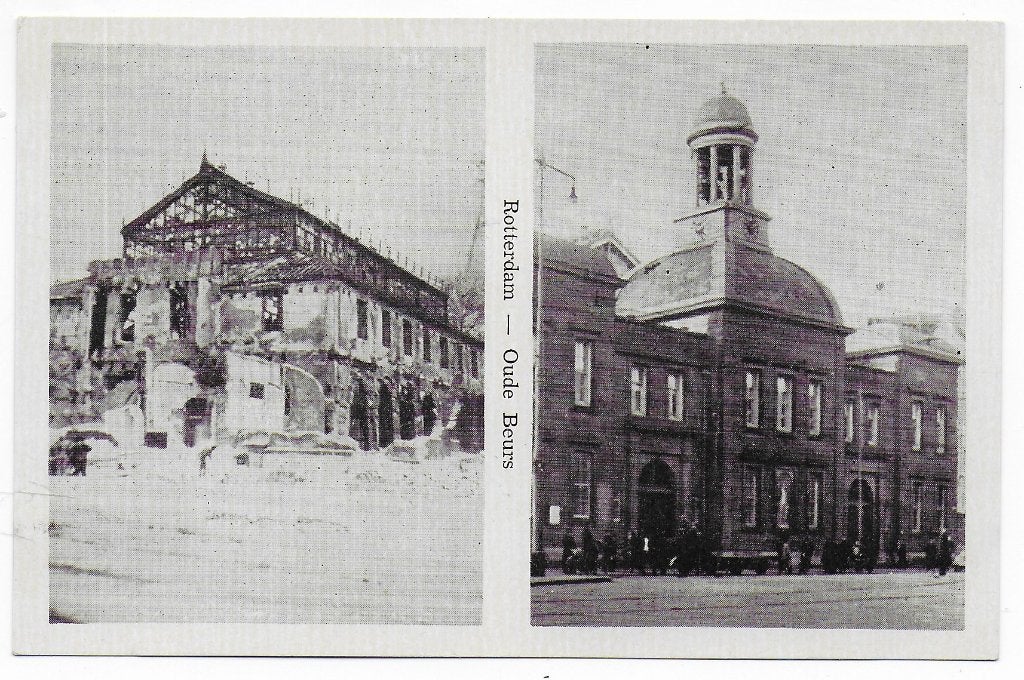Rotterdam Oude Beurs Ongelopen Ansichtkaart ( B6879 ), Verzamelen, Ophalen of Verzenden, 1980 tot heden, Gelopen, Zuid-Holland