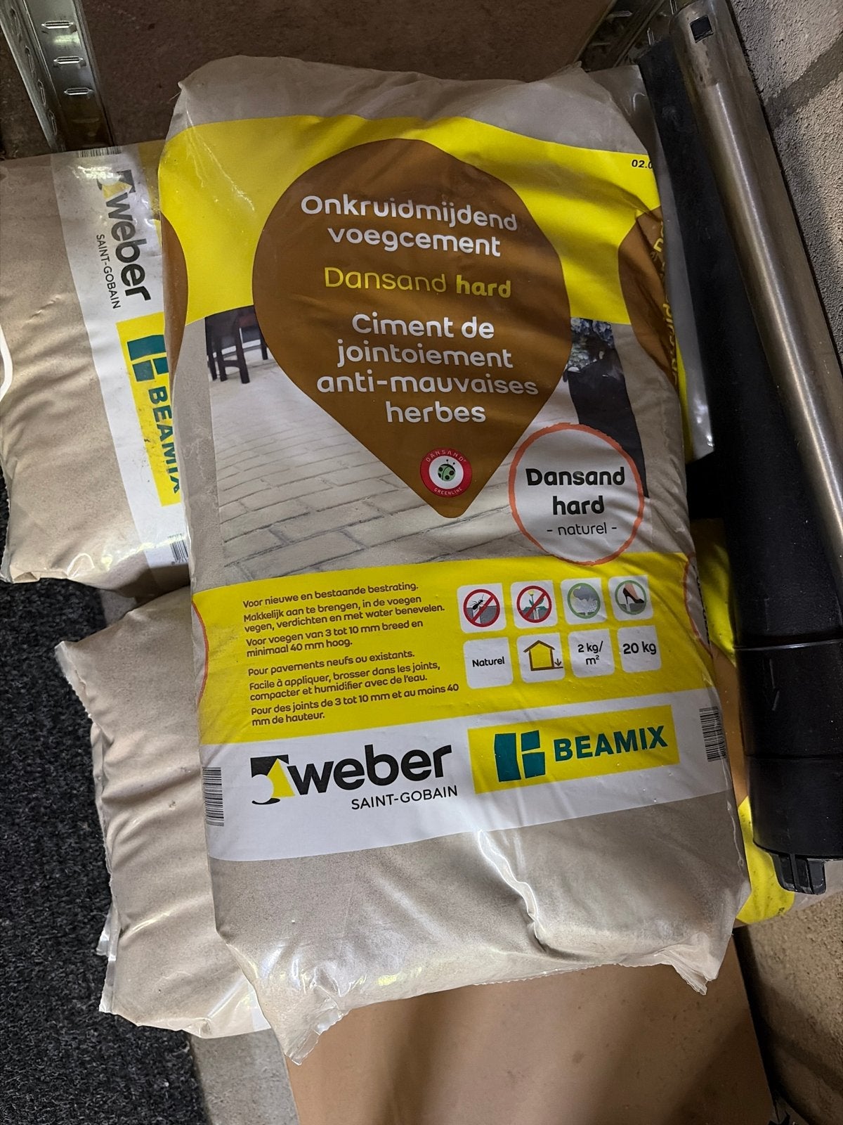 5 zakken Weber Beamix Dansand Hard onkruidmijdend voegcement, Ophalen of Verzenden, Nieuw, Overige materialen, Overige typen