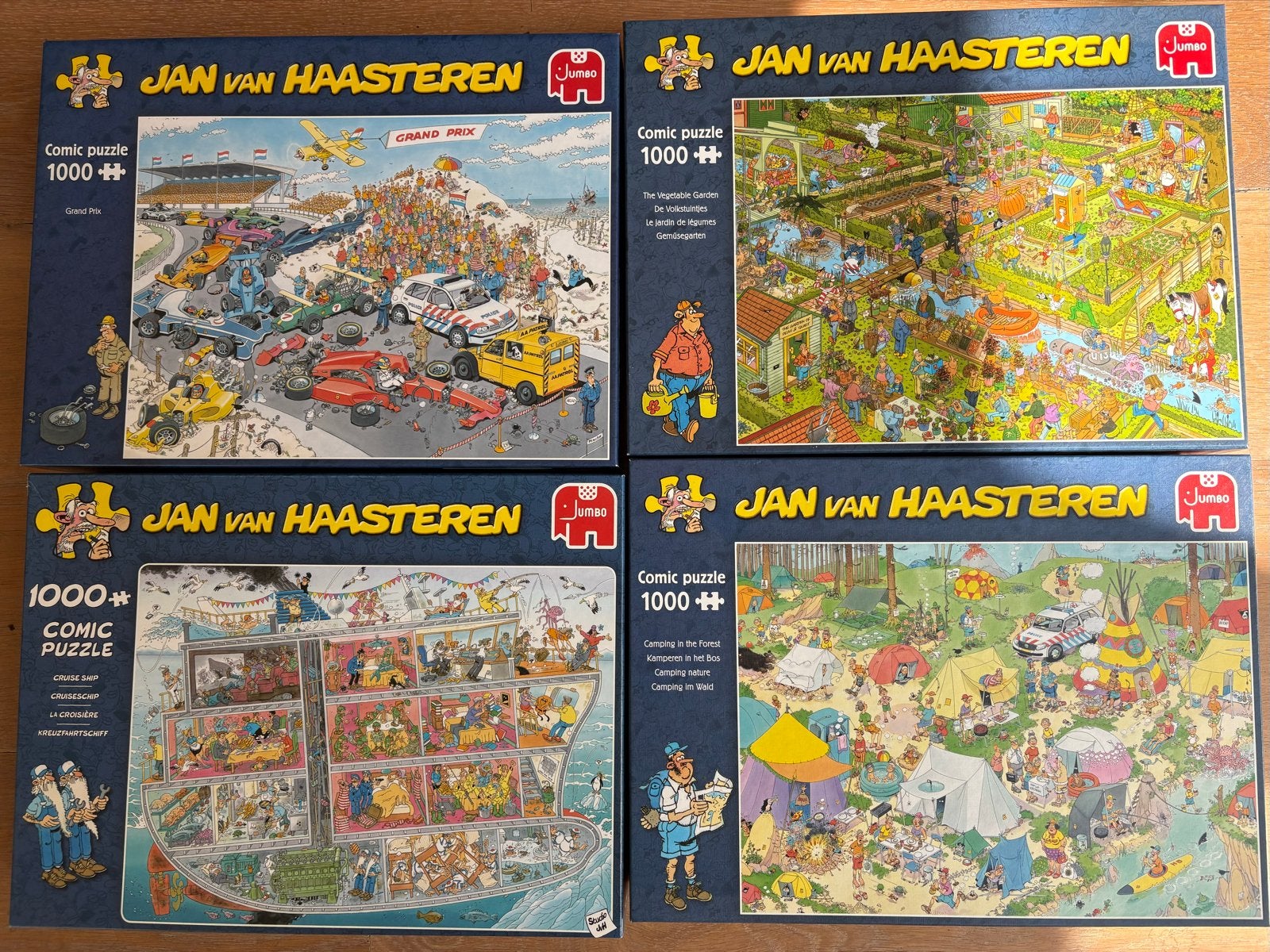 Jan van Haasteren Puzzels 1000 stukjes (4 stuks), Ophalen, 500 t/m 1500 stukjes, Gebruikt, Legpuzzel