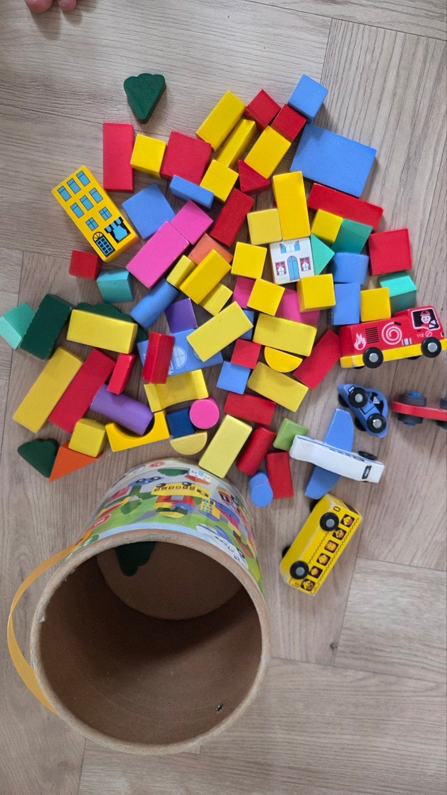 Houten blokkendoos Playtive Junior - 50 delig, Ophalen of Verzenden, Zo goed als nieuw, Overige merken