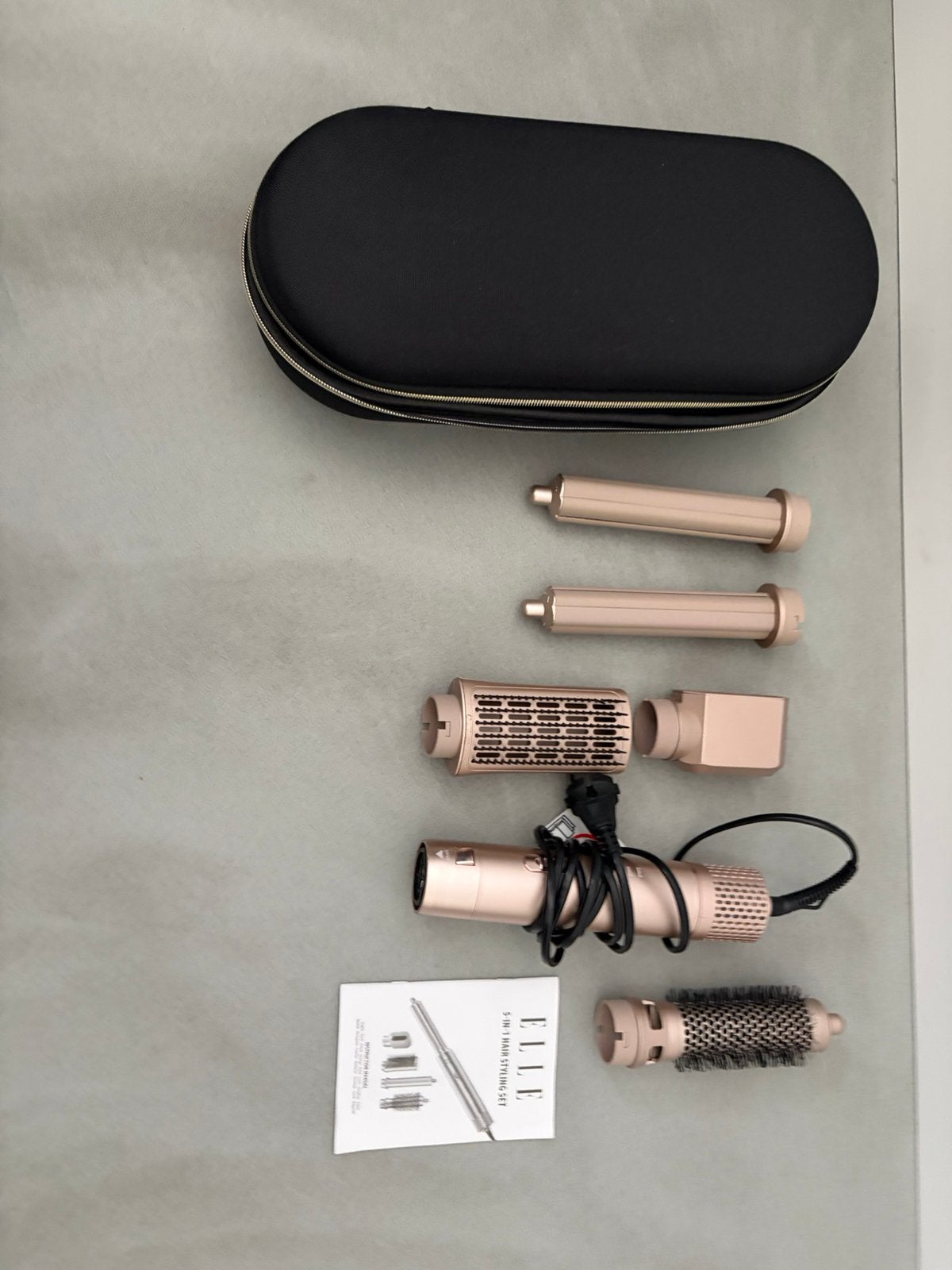 Elle 5-in-1 airstyler fohn stijlborstel volumeborstrl zgan, Ophalen of Verzenden, Zo goed als nieuw, Föhn of Haardroger