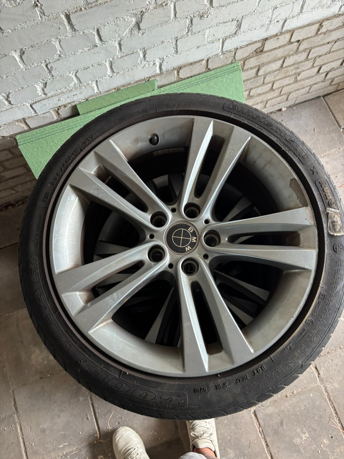 4 x BMW 18 inch lichtmetalen velg met band – Bridgestone, Auto-onderdelen, Banden en Velgen, Ophalen, 18 inch, Banden en Velgen