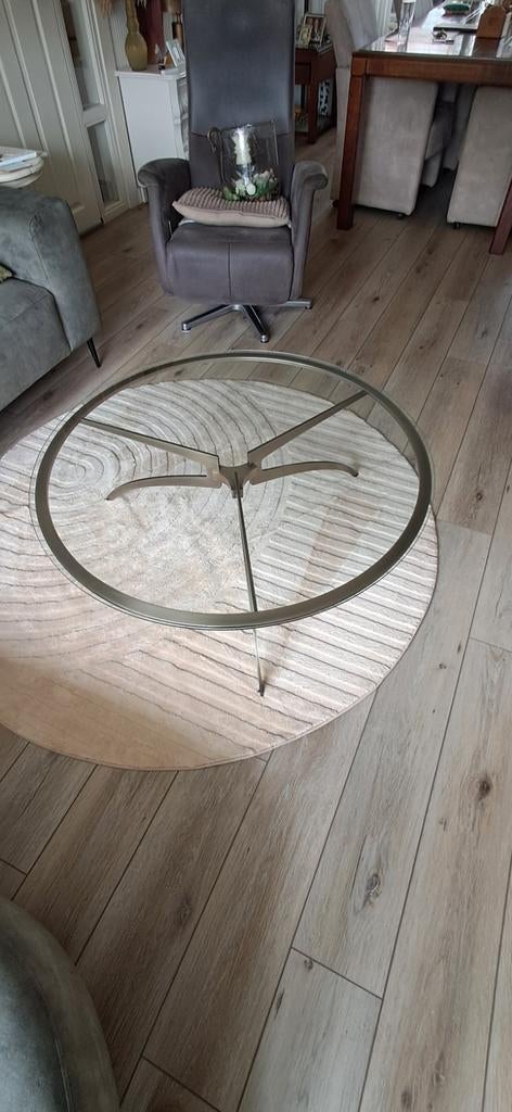 Salon tafel brons onderdstel, Huis en Inrichting, 100 tot 150 cm, Minder dan 50 cm, Rechthoekig, 50 tot 100 cm