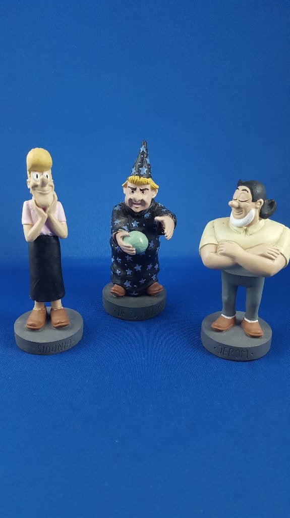 3 beeldjes Suske & Wiske: Sidonia, Jerom, Zwarte Madam. 5A5, Verzamelen, Poppetjes en Figuurtjes, Tweedehands verkoop, Tweedehands verkoop
