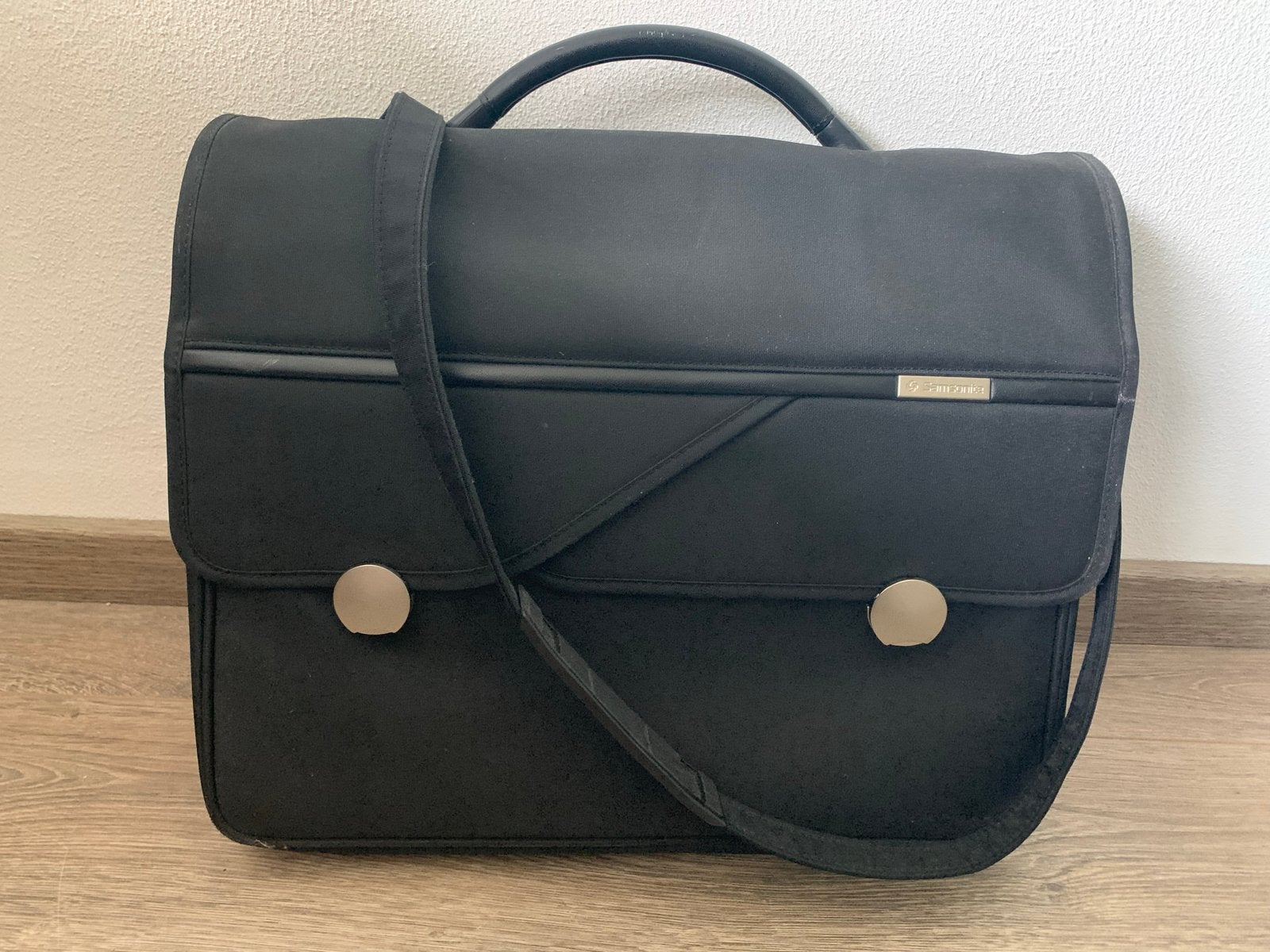 Samsonite Aktetas - Zwart, Ruim en Duurzaam, 40 tot 60 cm, Gebruikt, 20 tot 30 cm, Zwart